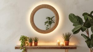 Handmade mirror frame wall décor- trendy wall handmade decoration ideas