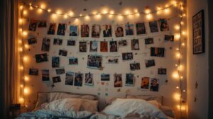 Handmade DIY photo collage wall decoration